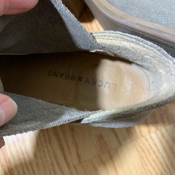 Lucky Brand ankle boots suede fahmida 6.5 size 37 - Picture 7 of 10